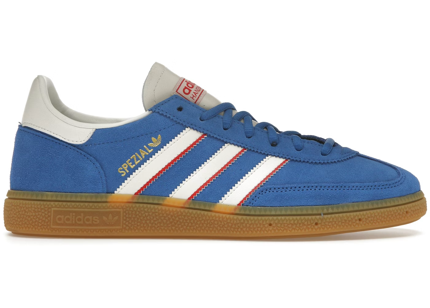 Adidas Handball Spezial Better scarlet Blue
Shop dit næste par Handball Spezial. Disse Handball Spezial, er de perfekte sneaker til enhver lejlighed. Deres elegante design sikre dig en alsidig sneaker.
Set fra siden