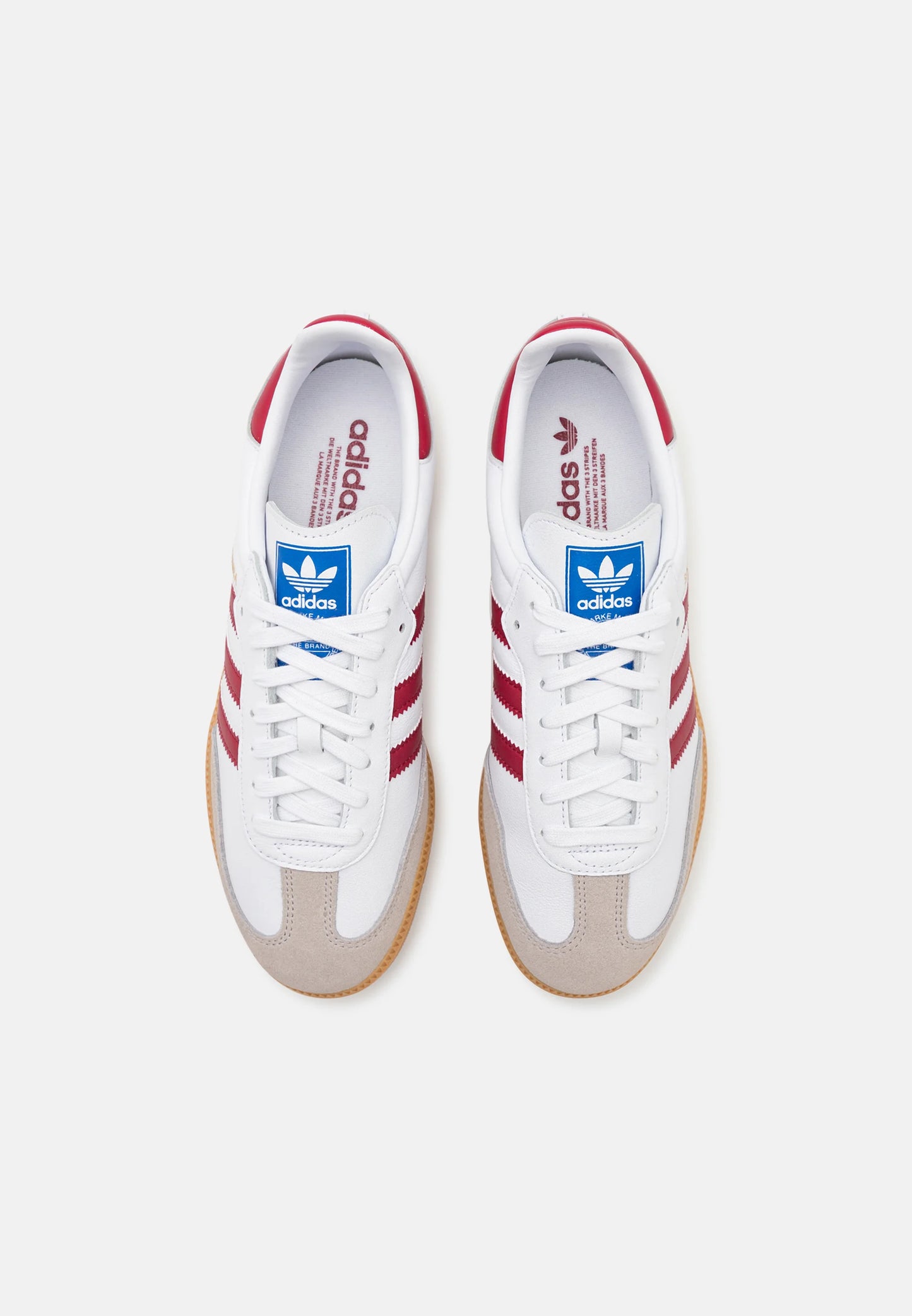 Adidas Samba OG White Burgundy Gum Shop dit næste par Adidas Samba her hos os. Samba er den perfekte kvalitets sko, med sin yderst gode komfort er det den perfekte sneaker til alle. Køb dem lige her
set fra toppen