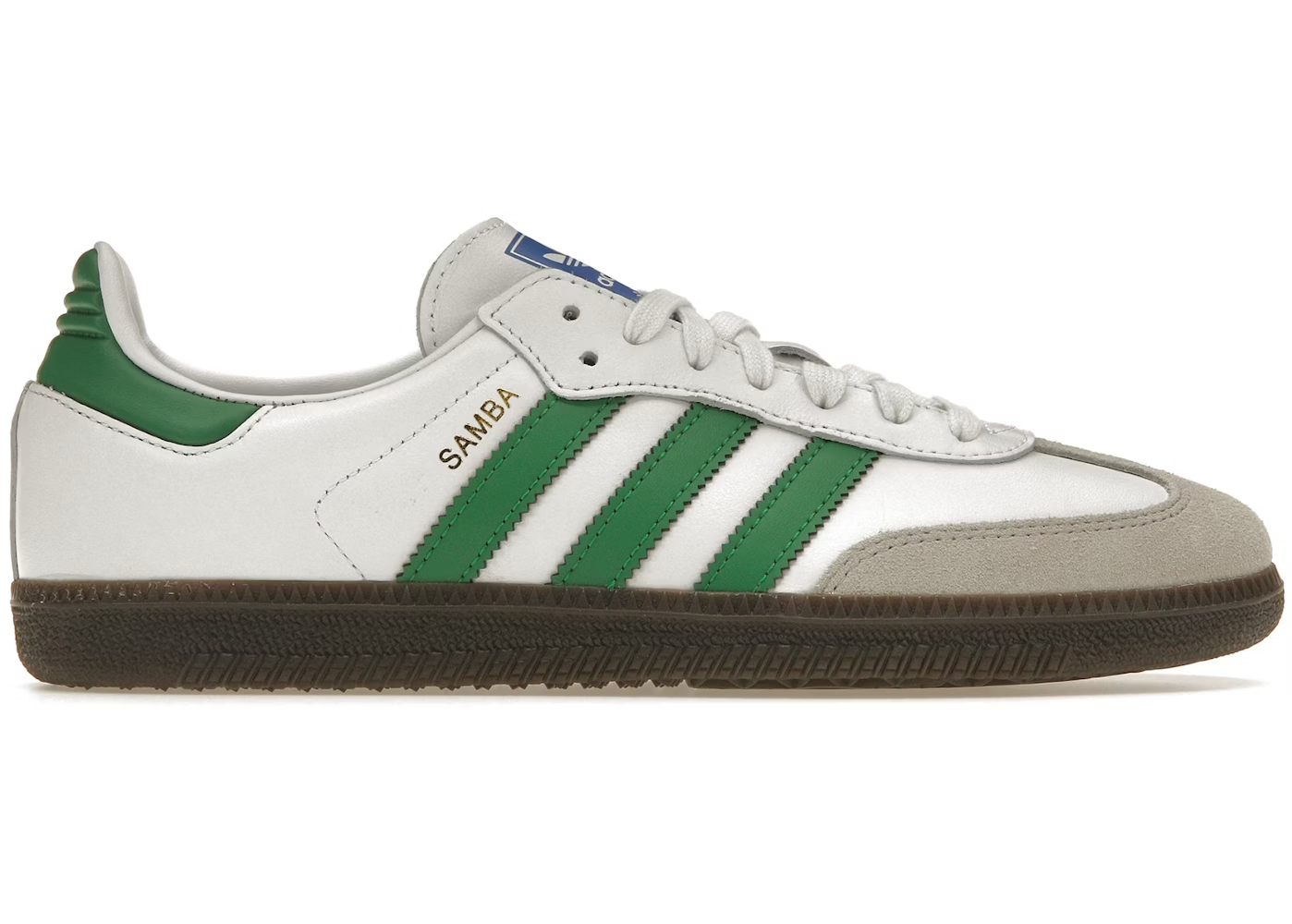 Adidas Samba OG White Green
De perfekte sneakers til enhver lejlighed, disse sneakers er gode til både bruge ude og inde. Et perfekt match til en hver sneaker elsker.
Set fra siden